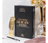 Shaded Quran Text Mushaf with Full Tracing & Bookmark | Ideal Book for Writing and Learning Quran Text | LargeSize;6.6*9.4 inch/17*24cm,Perfect Ramadan,Eid,Umrah Gift for Muslim Women Men Child(Black)