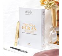 Shaded Quran Text with Full Tracing &Bookmark | Ideal Book for Writing and Learning Quran Text | Tracing Paper Writable Quran | Perfect Ramadan,Eid,Umrah Gift for Muslim Women Men Child(White)