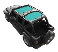 Shadeidea Jeep Wrangler JL Unlimited (2018 Onwards) 4 Door Front & Rear Sun Visor 2 Pieces Tiff Blue Mesh Screen Superior Protection UV Blocks with Bag