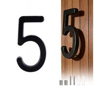 ShadeMart Premium Metal House Numbers 0-9 Set, 4.3 Inch Modern Floating Digits - Solid Metal Outdoor Sign for US Homes (White)