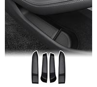 Shademax 4PCS Door Organizer Insert Tray for Tesla Model 3 Highland 2024 2025 2026 Door Side Storage Box for Tesla Model 3 Highland Accessories Front and Rear Slot Pockets Protector TPE Material