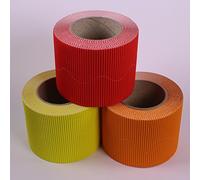 Shades of Heat Bright Coloured Wall Display Board Border Corrugated Cardboard Roll Edging for Classrooms Pack of 3