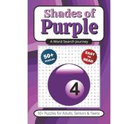 Shades of Purple Word Search Book: 50+ Puzzles With Easy to Read Print | 6x9 inches 110 pages | Gift for Vacations, Holidays, Leisure