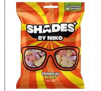 Shades Straight Up Trpical Blast Flavour Sweets by Niko Vegan Recipe Halal 3 Pack Card Bundle