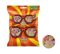 Shades Tropical, Original & Strawberry Flavoured Sugar-Coated Foam Gums - Vegan & Halal - Sunglasses Shaped Jelly Sweets- Perfect Kids Treat (10 Bags, Tropical)