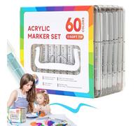 Shading Feathers: Sixty Artistic Pigments Artwork With Dye Tool Sturdy Illustration For Kids Long-lasting Fabric Medium Wood | Excelen