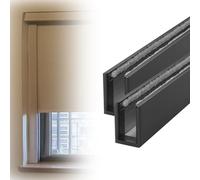 shading strip Aluminum Window Side Shading Strips 20 25 30 35 40 45 50in Length, Light Blocking Strips for Window Shades And Blinds, Block Light Along The Sides(Black,83 in)