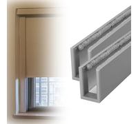 shading strip Aluminum Window Side Shading Strips 20 25 30 35 40 45 50in Length, Light Blocking Strips for Window Shades And Blinds, Block Light Along The Sides(Gray,75 in)