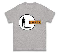 Shado T-Shirt, Mens Retro, UFO Sci Fi Gerry Anderson TV Show, UFO TV Show T-Shirt Heather Grey