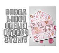 Shadow 26 Capital English Letters Metal Cutting Dies for Card Making