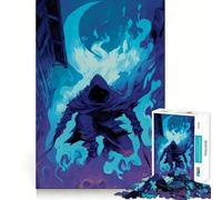 Shadow Assassin in A Flaming Alley 1000 Piece Jigsaw Puzzle for Teenagers Recall Upgrade Calm Mind Clear Cut Art Collectible 38x26cm