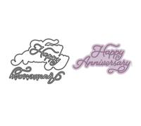 Shadow Blessing Words Happy Anniversary Metal Die Cuts for Card Making