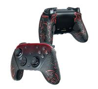 SHADOW BOOLT Controller Grips for FLYDIGI Controller - Anti-Slip, Multi-Texture, Sweat-Absorbing, Pre-Cut Grip Tape Set (Black, Red, Gold, Compatible with GameSir G7 Pro)
