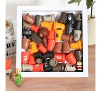 Shadow Box Frame 3D Black Box Frame Square Frame Scrabble Frame Memorabilia 3D (White, 20"x16")