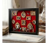 Shadow Box Frame Kit With LED Lights - DIY Mini Museum Silhouette Box Including Gold Mini Frames & Figurines | Build Your Own Museum Of Us For Personalized Storytelling