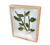 Shadow Box Frame with Deep Design for Wedding Memories Crafts Flowers and Personal Keepsakes Using Wood Based Panels and Protective Glass Front (wood)
