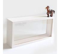 Shadow Box Frame,Wooden Double-Sided High-Definition Acrylic Storage Box, DIY Display Box, Suitable for Dried Flowers, Specimens, Handicrafts, Baby Souvenirs and Photos (White)