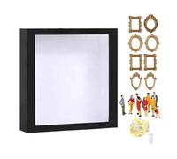 Shadow Boxes Display Cases - Wood + Resin, Family Memory Museum, Thoughtful Design | Flexible Stage Keepsake Frame for Holidays, Housewarming, Wedding, Graduation, Retirement