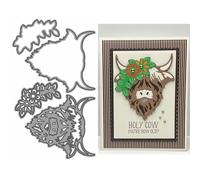 Shadow Bull Head Die Cuts for Card Making, Animals Metal Cutting Dies for Paper Scrapbooking, DIY Stencils for Album Party Wedding Festivals Decoration