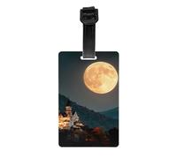 Shadow Castle Luggage Tag Unique Travel Accessory PVC Material for Suitcase Duffel Bag Gym Bag