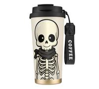 Shadow Claw Print Halloween Coffee Cup | Stainless Steel Tumbler With Straw And Wrist Strap. Pick Black, White, Red, Or Rose Lid