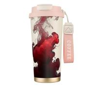 Shadow Claw Print Halloween Coffee Cup | Stainless Steel Tumbler With Straw And Wrist Strap. Pick Black, White, Red, Or Rose Lid