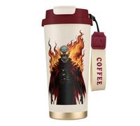 Shadow Claw Print Halloween Coffee Cup | Stainless Steel Tumbler With Straw And Wrist Strap. Pick Black, White, Red, Or Rose Lid