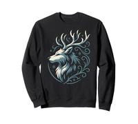 Shadow Creature Wolf and Stag Form Night Mystic Symbol Sweatshirt