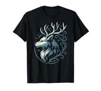 Shadow Creature Wolf and Stag Form Night Mystic Symbol T-Shirt