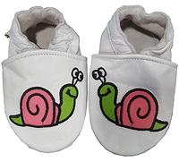 SHADOW DANCE UK 6-12 Months Baby Snail Baby Leather Shoes Soft Sole Girl Boys Toddler Infant Walking First pram Gift New Born (Baby Snail, 6-12 Months)