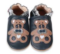 SHADOW DANCE UK 6-12 Months Bow Tie Teddy BearBaby Leather Shoes Soft Sole Girl Boys Toddler Infant Walking First pram Gift New Born (Bow Tie Teddy Bear, 6_Months)