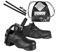 SHADOW DANCE UK - Black Irish Jig Shoes for Dancing - Top-Notch Fiberglass Tips & Heels - Lightweight & Durable - Irish Hard Shoes for Kids & Adults - Ideal for Beginners/Advanced Dancers (5 UK)