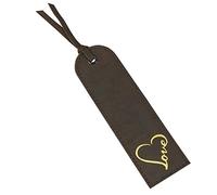 SHADOW DANCE UK Genuine Leather Bookmark Handmade - High Quality - Soft to Touch - for Women and Men - Ideal for Gift to Bookworms and Readers - Decorations - Rustic Look - (Love in Heart)