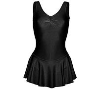 SHADOW DANCE UK Girls Sleeveless Leotard Ballet Gymnastics Kids School Sport Dance - Ballet Leotards with Skirt Tutu Ballerina Outfit - for Girls Toddler Skirted Leotard Black7_8