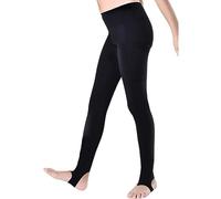 SHADOW DANCE UK Girls Stirrup Dance Leggings Ballet Yoga Skating Tights - Ultra Soft Dance Tights for Ballet, Gymnastics, School (Toddler/Little Kid/Big Kid/Girls) Age 5/6 Black