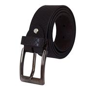 SHADOW DANCE UK - Leather Belts for Men - 100% Full Grain Cow Hide - Classic Mens Leather Black & Brown Belt for Jeans - Rustic Embossed Buckle - Ideal Gifts for Men (Black Embossed, 34-38)
