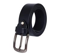 SHADOW DANCE UK - Leather Belts for Men - 100% Full Grain Cow Hide - Classic Mens Leather Black & Brown Belt for Jeans - Rustic Embossed Buckle - Ideal Gifts for Men (Black, 28-33)