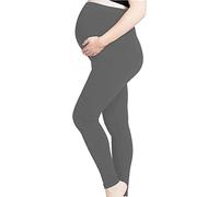 SHADOW DANCE UK Maternity Pregnancy Over Bump Leggings Baby Tights Support Belly - Belly Bump Pregnancy Yoga Pants Activewear Workout Leggings for Women LightGrey20
