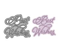 Shadow English Blessing Words Best Wishes Metal Die Cuts for Card Making