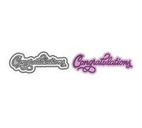 Shadow English Vocabulary Die Cuts for Card Making, Words Congratulations Metal Cutting Dies for Paper Scrapbooking, DIY Stencils for Album Party Wedding Festivals Decoration