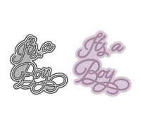 Shadow English Vocabulary Die Cuts for Card Making, Words It's A Boy Metal Cutting Dies for Paper Scrapbooking, DIY Stencils for Album Party Wedding Festivals Decoration