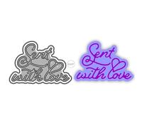 Shadow English Word Sent with Love Metal Cutting Dies for Card Making