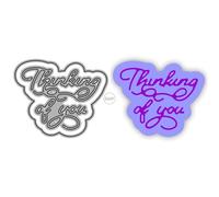 Shadow English Words Thinking of You Metal Cutting Dies for Card Making