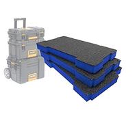 Shadow Foam Easy Peel - Foam Inserts for the Ridgid Toolbox Pro System [Blue 50mm Triple Pack] For Ridgid Pro Tool Organiser, Pro Tool Box & Pro Mobile Tool Cart - Full System | Tool Organisation