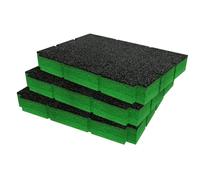 Shadow Foam Insert for Bunker Load-Up Stacking Three Drawer - Foam for Tool Box Organisation - DIY Insert for Tool Boxes & Tool Storage Systems - Toolbox Organiser - Triple Pack - Green (50mm Depth)