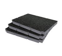 Shadow Foam Insert for Bunker Load-Up Stacking Three Drawer - Foam for Tool Box Organisation - DIY Insert for Tool Boxes & Tool Storage Systems - Toolbox Organiser - Triple Pack - Grey (30mm Depth)