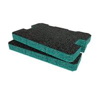Shadow Foam Insert for Bunker Load-Up Stacking Tool Box 100mm - Foam for Tool Box Organisation - DIY Insert for Tool Boxes & Tool Storage Systems - Toolbox Organiser - Twin Pack - Teal (50mm Depth)
