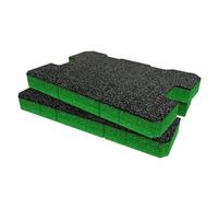 Shadow Foam Insert for Bunker Load-Up Stacking Tool Box 100mm - Foam for Tool Box Organisation - DIY Insert for Tool Boxes & Tool Storage Systems - Toolbox Organiser - Twin Pack - Green (50mm Depth)
