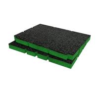 Shadow Foam Insert for Bunker Load-Up Stacking Two Drawer - Foam for Tool Box Organisation - DIY Insert for Tool Boxes & Tool Storage Systems - Toolbox Organiser - Twin Pack - Green (30mm Depth)