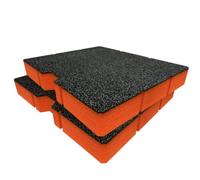 Shadow Foam Insert for Toughbuilt StackTech 3 XL Drawer - DIY Foam Inserts for Tool Box Organisation - Tool Boxes & Tool Storage Systems - Toolbox Organiser - Twin Pack - Orange (50mm Depth)